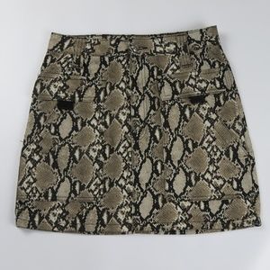 TOPSHOP Cargo Python print Skirt